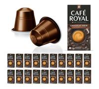 200 Capsules de Café en Aluminium Compatibles NESPRESSO® À USAGE DOMESTIQUE - CHOCOLAT NOIR - Dosettes by Café Royal®