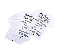 200 cartes d ' instructions pour le linge robustes, White | Papier recyclable, entretien des vêtements, organisation des vêtements, gestion de la garde-robe, directives de