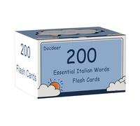 200 cartes flash de vocabulaire avec mots italiens essentiels pour débutants adultes | Apprendre l'italien pour débutants adultes
