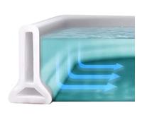 200 CM Barrière auto-adhésive de douche et de baignoires sans cloisons | Lamine en caoutchouc de silicone Verteeaux flexible, seuil d'eau et protecteur de meubles de salle de bains, comptoirs