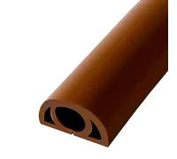 200 cm Goulotte Passe Cable Sol, en PVC, Ignifugée et Autocollante, Résistante à l'usure, pour Goulotte Passe Cable à La Maison et Au Bureau(Brown)