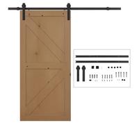 200 CM Rail porte coulissante quincaillerie de porte coulissante - HOMCOM - en acier au carbone capacité de charge 90 kg - noir