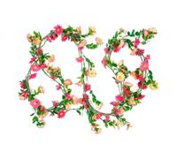 200 cm Vigne de Fleurs de Marguerite Artificielles Rose, Guirlande Fleurs Artificielles pour Decoration Chambre, Fausse Fleur Plante Tombante pour Mariage, Maison, Jardin, Exterieur et Interieur