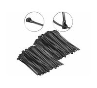 : 200 colliers de serrage réutilisables - Noir - 200 x 7,6 mm