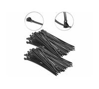 AGT : 200 colliers de serrage réutilisables - Noir - 300 x 7,6 mm G