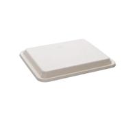 200 Couvercles en fibres végétales 100% compostables pour plateaux repas 5 compartiments et dimensions : 31 * 25 * 3cm