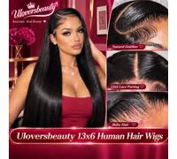 200% Density Perruques Cheveux Humains 12A Perruque Brésilienne Lisse Human Hair Wigs 34 38 40 Pouces Perruques Cheveux Humains Sans Colle 13X6 HD Human Hair Lace Wigs Lisse Perruque Livraison 3 Jours