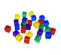 200 Dés Acrylique Transparent 8mm Multicolore pour Jeux(Mixed colors)