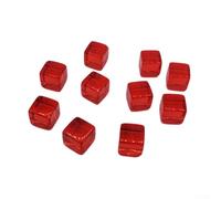 200 Dés Acrylique Transparent 8mm Multicolore pour Jeux(red)