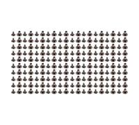 200 ensembles de vis Chicago 9.5x8mm bricolage revêtement uniforme en laiton cuir vis Rivets tête ronde cuivre Rivets attaches (Grise)