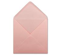 200 Enveloppes carrées roses - 15,5 x 15,5 cm - 100 g/m² adhésif à l'humidité avec rabat pointu - de la série Colours-4-you - Glüxx-Agent