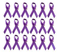 200 épingles ruban violettes pour la sensibilisation, lot d’épingles de revers pour événements caritatifs, soutien aux causes santé, anti-violence et commémoratives, pin doré, fini satin lisse