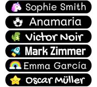 200 Étiquettes prénom personnalisées pour enfants. Autocollants pour marquer école, crèche, livres, jouets, tupperware. Étiquettes imperméables 6x1 cm