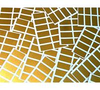 200 étiquettes, taille rectangulaire 25 x 12 mm Étiquettes autocollants Doré mat