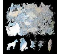 200 Feuilles Autocollant Scrapbooking Stickers, Scrapbooking Autocollants, Laser Autocollant Adhésif Décoratif pour Journal Album Photo Artisanat Bricolage - Animal de Forêt/Océan