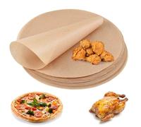 200 Feuilles Durable Ø26/30cm Papier Cuisson Airfryer, Résistant À La Chaleur Antiadhésif Papier Cuisson Rond, Pour Friteuse À Air, Grill, Four Et Pizza (Naturel Non Blanchi)