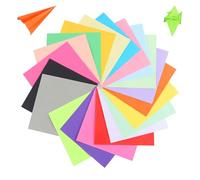 200 Feuilles feuille origami, 20 Couleurs, 15 x 15 cm - origami enfant double face pour créer des œuvres d'art originales, idéal pour le bricolage et la décoration.