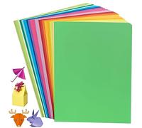 200 Feuilles Papier Origami A4 20 Couleurs Vives - 70g/m² Double Face Pliable pour Artisanat & Bricolage Enfants