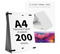 (200 Feuilles) Papier Thermique A4 Pliable,Papier Thermique A4, Sans BPA, Séchage Rapide, pour Imprimante Thermique pour Documents, Pages Web et Photos