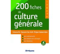200 fiches de culture générale: Sciences PO - concours Cat A et B - prépas commerciales
