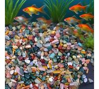 200 g de pierres d'agate polies, galets de cristal naturels colorés pour aquarium, bonsaï et pots de fleurs, 200 g