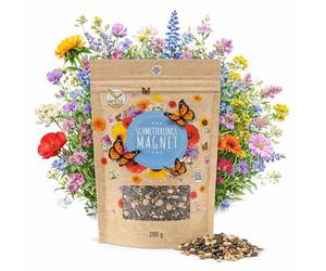 200 g Graines de prairie à papillons pour un pré fleuri coloré - mélange de graines de fleurs sauvages riches en nectar pour les papillons