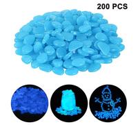 200 galets phosphorescents extérieurs jardin pelouse recharge solaire Label