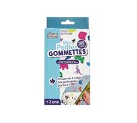 200 gommettes multicolores sur 3 thèmes (licornes, animaux et dinosaures) - -