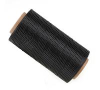 200 Meter 1mm 150D Black Leather Waxed Wax Thread Cord for DIY Hand Stitching by ZIJIA