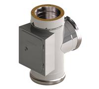 Ø 200 mm conduit de cheminee raccord t piece 90° avec trappe de nettoyage