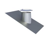Ø 200 mm Conduit de toit Jeremias DW Vision avec bord d'attaque et collier d'étanchéité 16°- 25° brillant