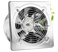 200 mm Extracteur d'Air, Ventilateur Mural 1050m³/h avec Clapet Anti-Retour Matériau Métallique, Prévention de l'Humidité et Refroidissement, pour Salle de Bain, Cuisine, Bureau, WC, Grenier, Garage
