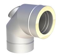 Ø 200 mm Jeremias DW FU Angle 90° avec trou de nettoyage pour huile et gaz Matt