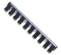 200 mm Rail d'emboîtement magnétique Barre d'emboîtement 10 clips 1/2" Nuss