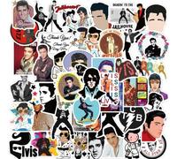 200 Morceaux Du L¿¿Gendaire Chanteur De Rock Elvis Presley,Aesthetic Couleurs Stickers, Imperm¿¿Able Vinyle Autocollant Pour Telephone Ordinateur Portable Macbook Scrapbooking