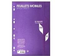 Calligraphe 2697C Un Paquet de Feuillets Mobiles Perforés sous Film (une Marque de Clairefontaine) - A4 21x29,7 cm - 200 Pages Petits Carreaux - Papier 90 g