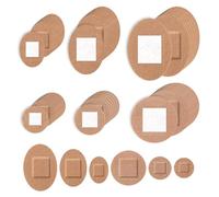 200 Pansements Ronds et Ovales pour le Visage, Pansements Adhésifs en Tissu Élastique Respirant pour le Nez Mains et les Plaies Délicates sur les Peaux Fragiles (6 Tailles)