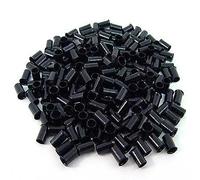 200 PCS 3.5 mm Black Color Copper Tubes Beads Locks Micro Rings for I Stick Tip Human Hair Extensions by Hair Extension Accessories