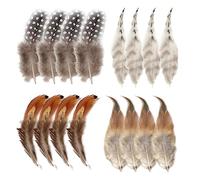 200 Pcs 4 Styles Assortiment De Plumes Artisanales,Plumes De Poulet Naturel pour DIY Boucle D'oreille Ailes Dream Catcher Artisanat Activités De Mariage Maison Décoration Partie