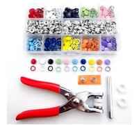 200 pcs boutons mercerie boutons-pression en métal avec kit de pinces de fixation parfaits pour le bricolage les vêtements les