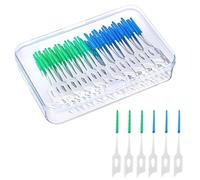 200 Pcs Brossettes Interdentaire, Brossette Dentaire Cure Dent Brossette Bâtonnet Interdentaire, Fil Dentaire Outil de Nettoyage de Dents pour Inter Dentaire Hygiène Interdentaire (Bleu, Vert)