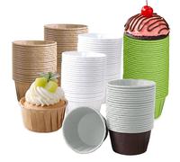 200 PCS Caissettes Cupcake, Moule Cupcake Caissette Mini Muffins Papier Jetables Moules à Cupcakes, Caissettes Muffins Papier, pour Gâteaux, Pâtisseries, Desserts, Fêtes, Anniversaires, Mariages