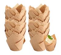 200 Pcs Caissettes Cupcakes, Caissette Muffins Papiers, Caissettes à Muffins Cuisson, Moule Tasses de Cuisson Papier, Emballages Tasses de Papier pour Mariage Anniversaire Fête(marron)