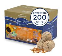 200 pcs. Lyra Pet® Boulettes de mésanges Protein Boost avec vers de farine sans filet à 90 g = 18 kg