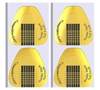 200 Pcs Nail Forms Polygel Nails Extension Forms for Acrylique Ongles Auto-adhésif Nail Tips Guide, Gel Nail Stickers Molds Builder Learning Curve Nail Art Equipment for Salon, Gold Horseshoe