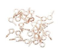 200 pcs Petites Mini Épingles À Oeil Eyepins Crochets Oeillets Fermoirs Filetés À Vis Crochet Pour La Fabrication De Bijoux DIY Résultats-Or Rose, 4x8mm