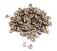 200 Pcs Petits Numéros de Bois Mélangés en Bois, Lettres en Bois pour Artisanat en Bois des Décrochages de Bricolage Non (chiffre)