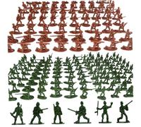 200 pcs Plastics armée Hommes 12 modèles de Jouets Mixtes Soldats imaginatifs Jeu des Hommes de l'armée Figures d'action pour Les Enfants 3 Ans