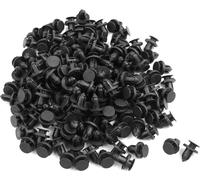 200 Pcs Rivet en plastique Trou 8mm Diamètre Type poussoir de Clips Fastener Noir pour voiture