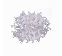 200 pcs Support pour plantes de jardin Clips pour les légumes Tomate Vigne tiges de croissance Droit et plus Sain 2.6cm x 2cm blanc